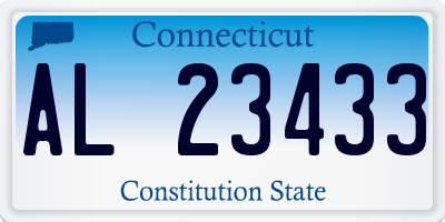 CT license plate AL23433