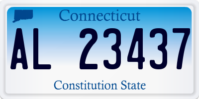 CT license plate AL23437