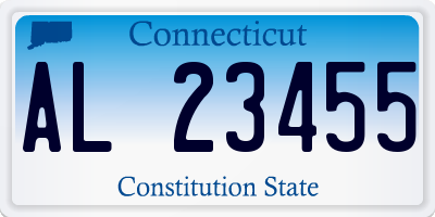 CT license plate AL23455