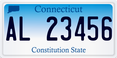 CT license plate AL23456
