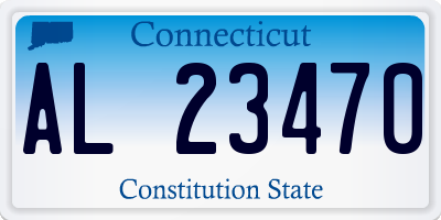 CT license plate AL23470