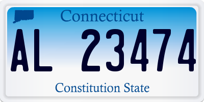 CT license plate AL23474