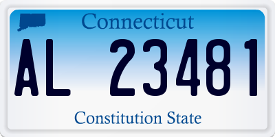 CT license plate AL23481