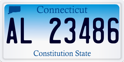 CT license plate AL23486