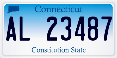 CT license plate AL23487