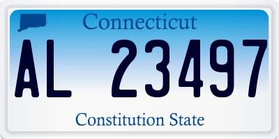 CT license plate AL23497