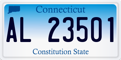 CT license plate AL23501