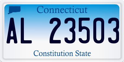 CT license plate AL23503
