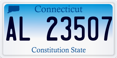 CT license plate AL23507