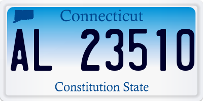 CT license plate AL23510
