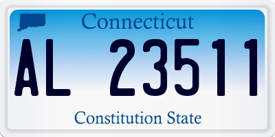 CT license plate AL23511