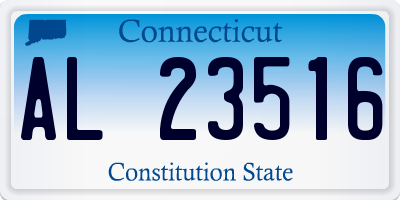CT license plate AL23516
