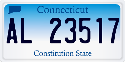 CT license plate AL23517