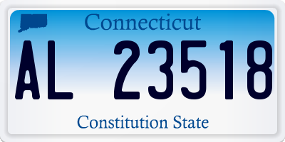 CT license plate AL23518