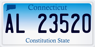 CT license plate AL23520
