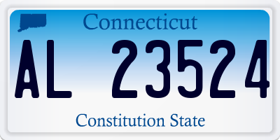 CT license plate AL23524