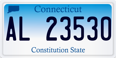 CT license plate AL23530