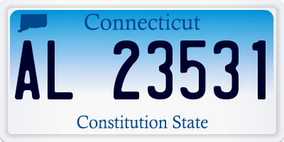 CT license plate AL23531