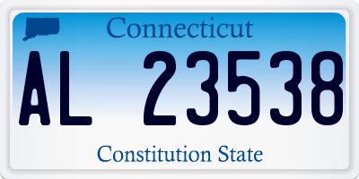 CT license plate AL23538