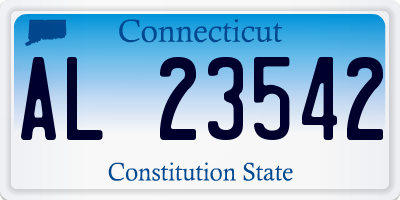CT license plate AL23542