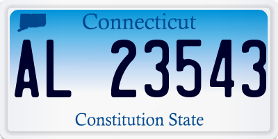 CT license plate AL23543