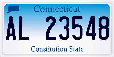 CT license plate AL23548