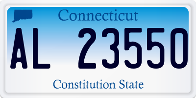 CT license plate AL23550
