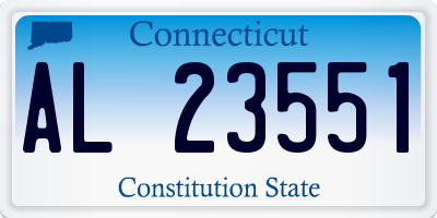 CT license plate AL23551