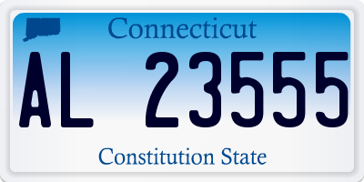 CT license plate AL23555