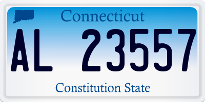 CT license plate AL23557