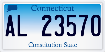 CT license plate AL23570