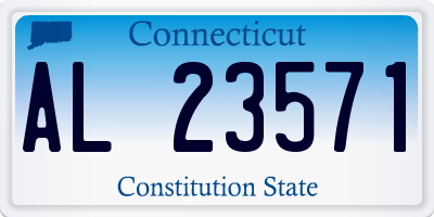 CT license plate AL23571