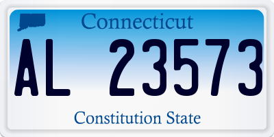 CT license plate AL23573