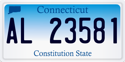CT license plate AL23581