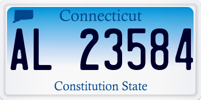 CT license plate AL23584