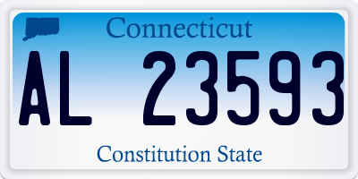 CT license plate AL23593