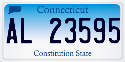CT license plate AL23595