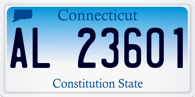 CT license plate AL23601