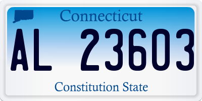 CT license plate AL23603