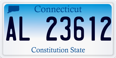 CT license plate AL23612
