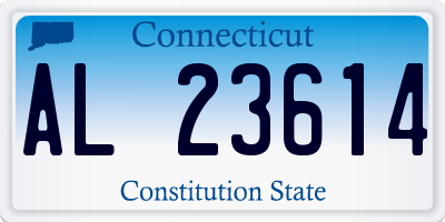 CT license plate AL23614