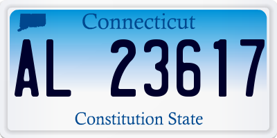 CT license plate AL23617