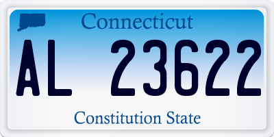 CT license plate AL23622