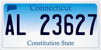 CT license plate AL23627