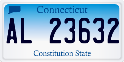 CT license plate AL23632
