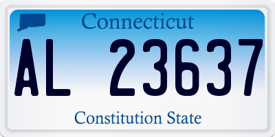 CT license plate AL23637