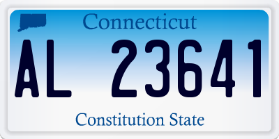 CT license plate AL23641