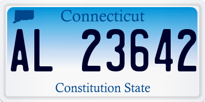 CT license plate AL23642
