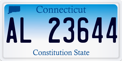 CT license plate AL23644