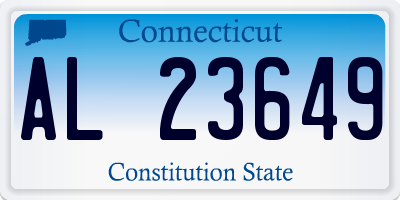 CT license plate AL23649